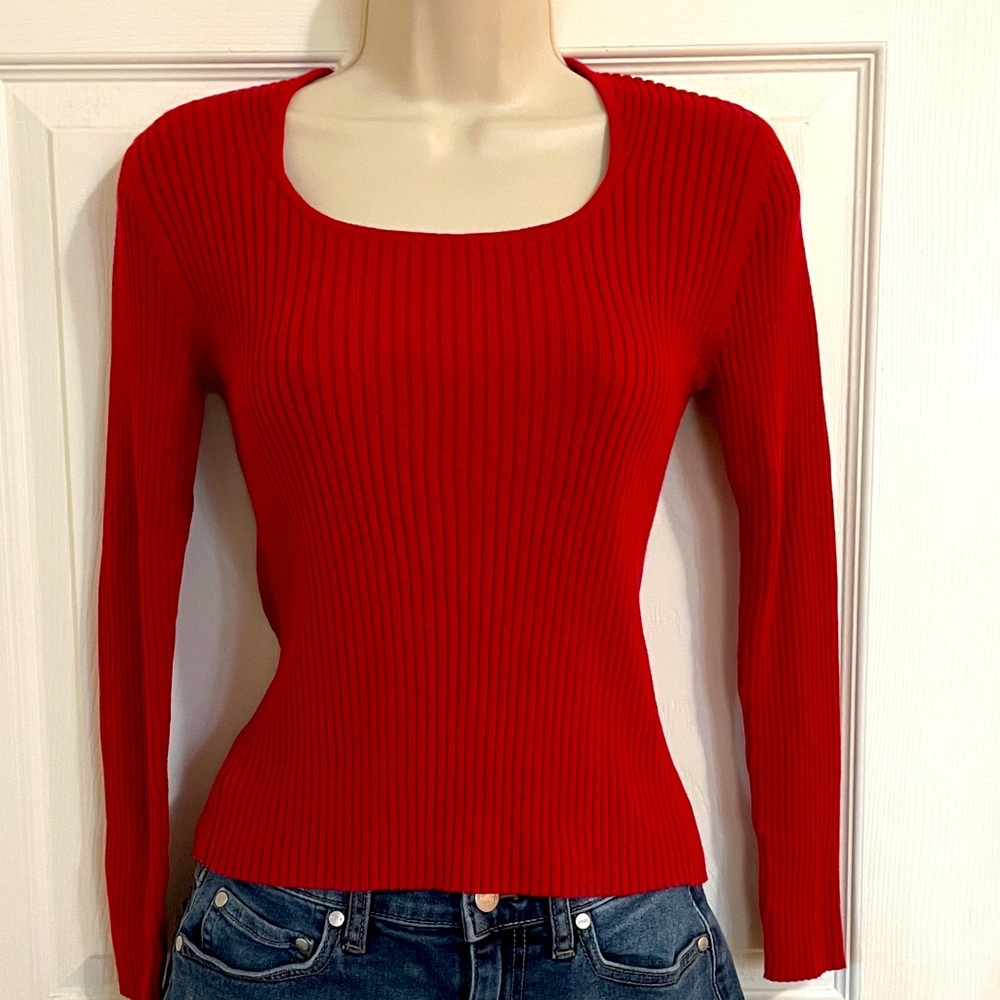 Burgundy dressy sweater type top